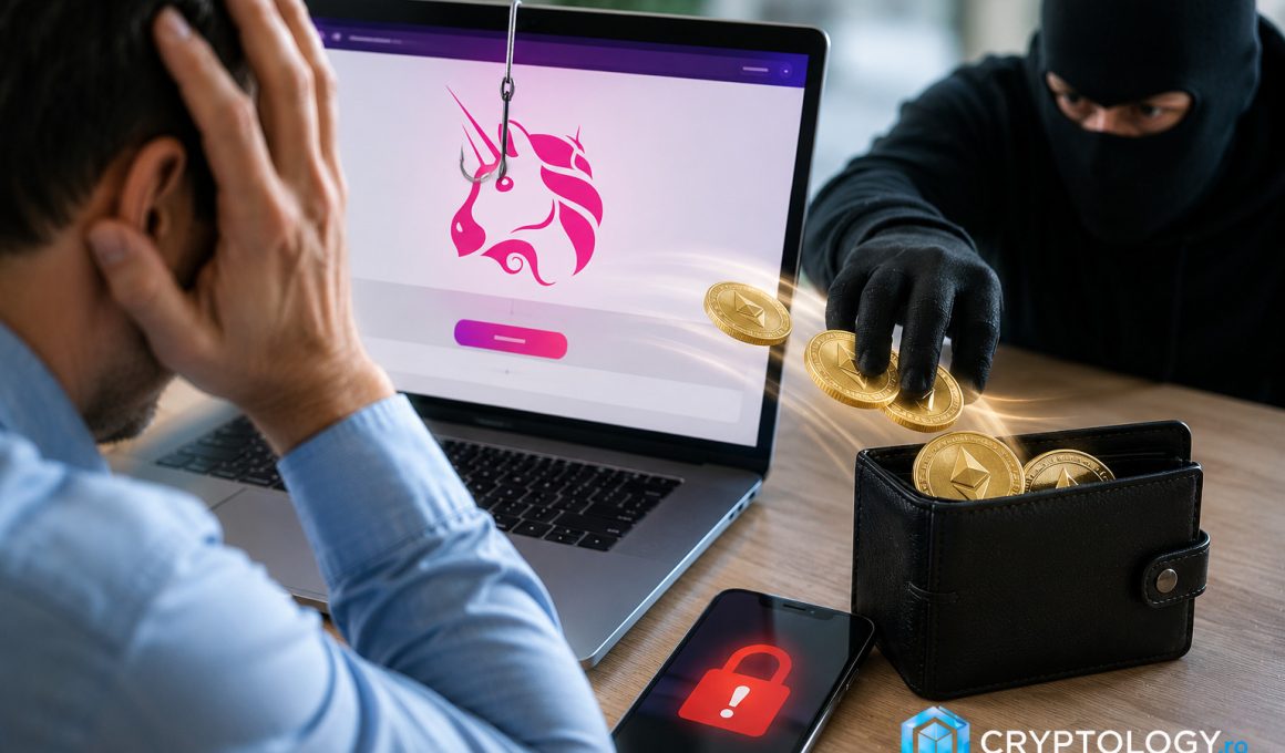 Site fals de Uniswap a drenat aproape 400.000 de dolari din portofele crypto